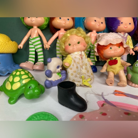Vtg Strawberry Shortcake and Friends Lot of 7 Dolls and Accessories 70s 80s Toys - Picture 7 of 16